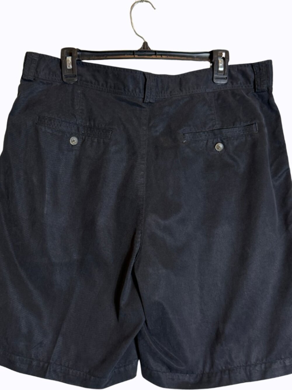 Vintage Tommy Bahama Flat Front Chino Shorts Men's 36 Black 9" Preppy Classic - Picture 2 of 9